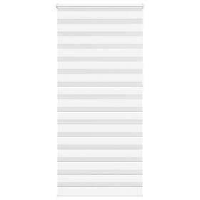 vidaXL Rullgardin zebra vit 100x230 cm tyg bredd 95,9 cm polyester
