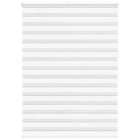 vidaXL Rullgardin zebra vit 160x200 cm tyg bredd 155,9 cm polyester
