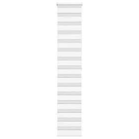 vidaXL Rullgardin zebra vit 45x200 cm tyg bredd 40,9 cm polyester