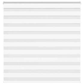 vidaXL Rullgardin zebra vit 150x100 cm tyg bredd 145,9 cm polyester
