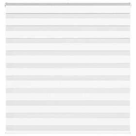 vidaXL Rullgardin zebra vit 145x150 cm tyg bredd 140,9 cm polyester