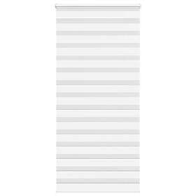 vidaXL Rullgardin zebra vit 105x230 cm tyg bredd 100,9 cm polyester