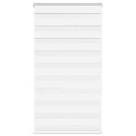 vidaXL Rullgardin zebra vit 70x150 cm tyg bredd 65,9 cm polyester