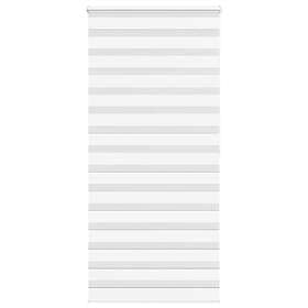 vidaXL Rullgardin zebra vit 115x200 cm tyg bredd 110,9 cm polyester
