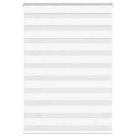 vidaXL Rullgardin zebra vit 100x150 cm tyg bredd 95,9 cm polyester