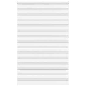 vidaXL Rullgardin zebra vit 140x230 cm tyg bredd 135,9 cm polyester