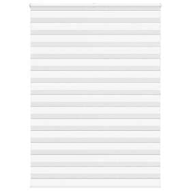 vidaXL Rullgardin zebra vit 155x200 cm tyg bredd 150,9 cm polyester
