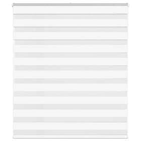 vidaXL Rullgardin zebra vit 120x100 cm tyg bredd 115,9 cm polyester
