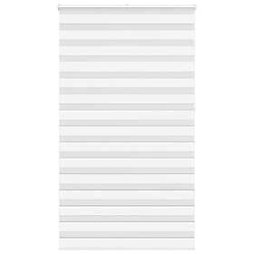 vidaXL Rullgardin zebra vit 125x230 cm tyg bredd 120,9 cm polyester