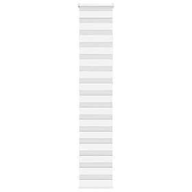 vidaXL Rullgardin zebra vit 40x230 cm tyg bredd 35,9 cm polyester
