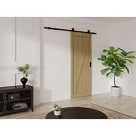 Vente Unique BALERMA Sliding Door Natural Light Wood and MDF H205 x L73 cm