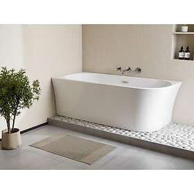 Vente Unique Ponticola Corner Bathtub Acrylic Left Angle 150x75x59cm