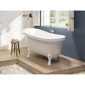 Vente Unique NISOS II Freestanding Bathtub White 145x74x77cm