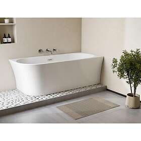 Vente Unique Ponticola Corner Bathtub Acrylic White 170x75x59cm