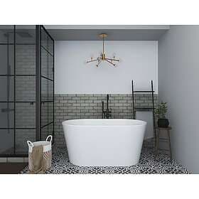 Vente Unique APOGON Oval Island Bathtub Acrylic 130x71x58cm