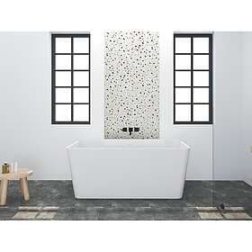 Vente Unique Bathtub Freestanding Rectangular Acrylic White 130x70x55cm