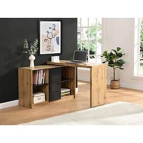 Vente Unique Extensible Desk With Swivel Top 360° Natural And Black