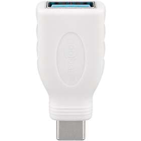 Goobay USB-C/USB-A 3.0 OTG SuperSpeed Adapter for Charging Cables, White