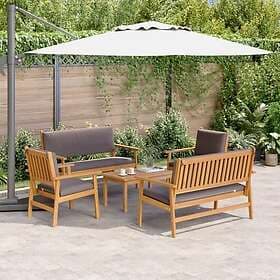 vidaXL Set of 3 Acacia Wood Medium Sitter Many 3331814