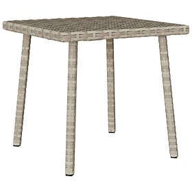 vidaXL Soffbord för trädgården rektangulärt ljusgrå 40x40x37 cm