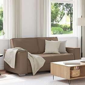 vidaXL Cappuccino Sofa (2-seater) in faux leather 140 cm