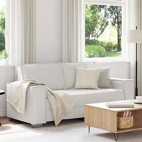vidaXL Kärlekssoffa Vit 140 cm Konstläder 4105057