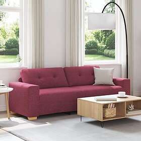 vidaXL 3-seater Sofa Burgundy 180 cm Fabric