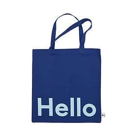 Design Letters Tote bag väska Hello-mörkblå