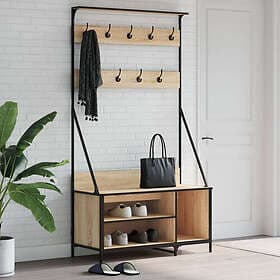 vidaXL Klädställning med skoförvaring sonoma-ek 100x41x184 cm