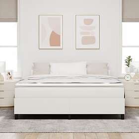 vidaXL Boxspring Säng Gräddvit Super King Corduroy Tyg