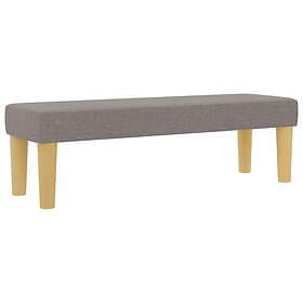 vidaXL Sängbotten med Madrass & Bänk Taupe 160x200 cm Tyg