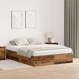 vidaXL Storage bed frame vintage wood 150x200cm