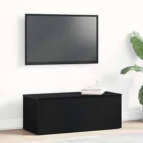 vidaXL TV-bänk Svart Ek 80x34x30 cm Gjord av Trä