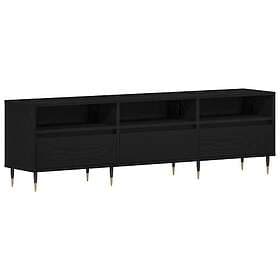 vidaXL TV-bänk Svart Ek 150x30x44,5 cm Konstruerat Trä