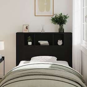 vidaXL Bedside Cabinet Black Oak 120x19x104.5 cm Engineered wood