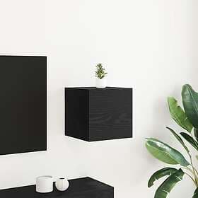 vidaXL Väggmonterad TV-bänk Svart Ek 30,5x30x30 cm