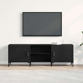 vidaXL TV Stand 150x30x50 cm Black Oak Engineered Wood