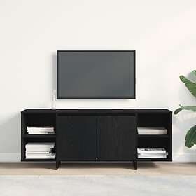 vidaXL TV-bänk Svart Ek 120x30x40.5 cm Gjord av konstruerat trä