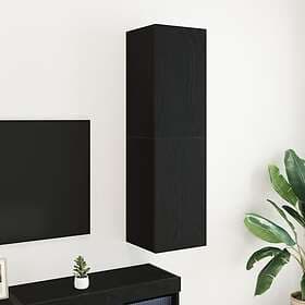 vidaXL TV-bänk Svart Ek 30,5x30x110 cm Konstruerat trä