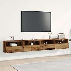 vidaXL TV Väggskåp 2 delar Gammalt Trä 100x30x30 cm Konstruerat trä