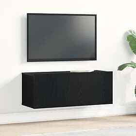 vidaXL Tv-bänk i svart ek 80x30x30 cm i konstruerat trä
