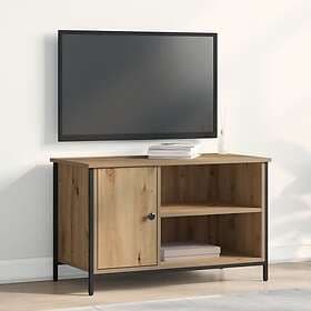 vidaXL TV-bänk Artisan Ek 80x40x50 cm Konstruerat trä och Stål