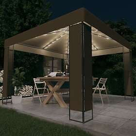 vidaXL Paviljong dubbla tak och ljusslinga LED 3x3x2,7m 3070303