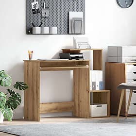 vidaXL Ek Datorbord Artisan Ek Spånskiva Medium Förvaring Datorbord