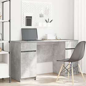 vidaXL Skrivbord Betonggrå 140x49x76 cm Konstruerat trä
