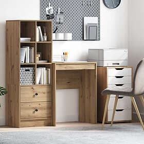vidaXL Skrivbord Artisan ek Konstruerat trä 60 x 40 x 76 cm Snyggt