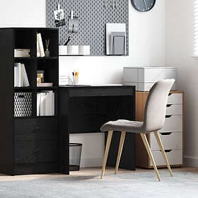 vidaXL Skrivbord Svart ek Konstruerat trä 70 x 50 x 76 cm Hållbar
