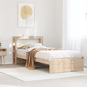 vidaXL Bed Frame with Headboard 90x190cm Solid Pine
