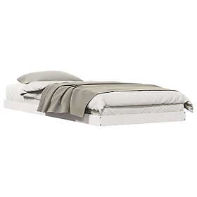 vidaXL Sängram vit 90x210 cm massiv furu