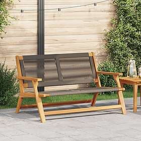 vidaXL Garden Bench Gray 76x122x73 cm Solid Acacia Wood